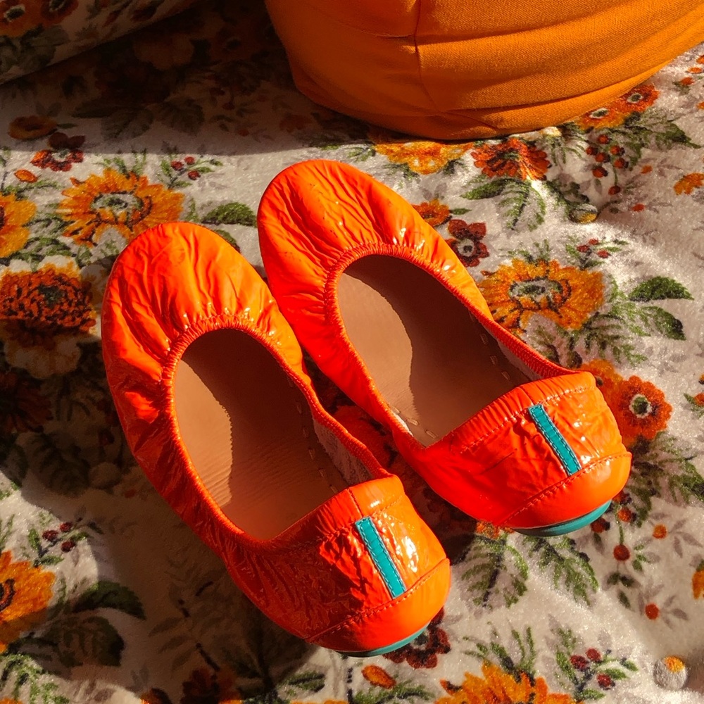 Tieks, Size 8, Outrageous Orange, Used
